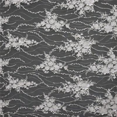 China China Sustainable Factory 3d Lace Tulle Embroidered Lace Fabric Suitable For Bridal for sale