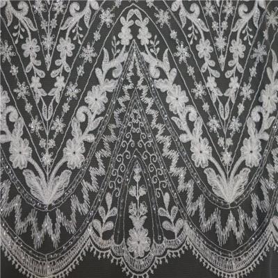 China Newest Viable High Quality Embroidered Bridal Lace Tulle Embroidered Lace Fabric for sale