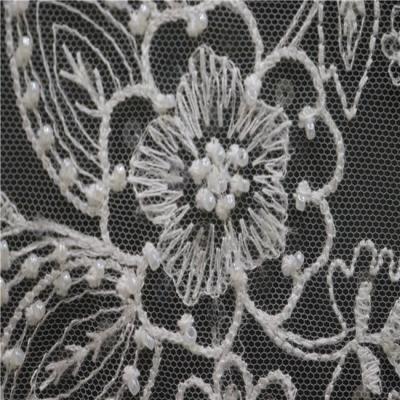 China Sustainable Promotion Fashion Custom Color Classic 3d Flower Lace Up Embroidered Fabric for sale