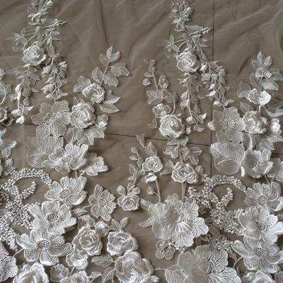 China Of Hot Sale Viable China Manufacturer Wholesale Bridal 3D Wedding 3D Embroidery Lace Fabric for sale