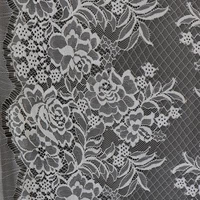 China Viable White 100% Polyester Bridal Embroidery Wholesale Price Lace Fabric For Wedding for sale