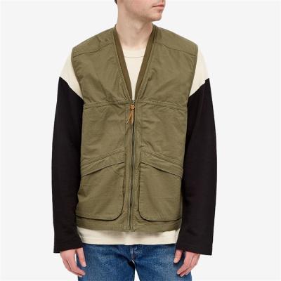 China Plain Vintage Anti-Wrinkle OEM Custom Cotton Latest Design 100% Service Vest Army Casual Vest For Men for sale