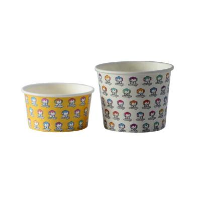 China HeePACK Recycled Materials Best Selling Biodegradable Ice Cream Cup White Paper Disposable Paper Tub/Bow Paper Cup for sale