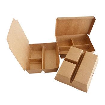 China Disposable Eco Bamboo Food Container Take Away Paper Lunch Box Fast Food Packaging Box for sale