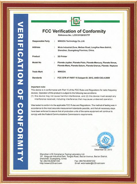 FCC - Mingda Technology Co.,Ltd