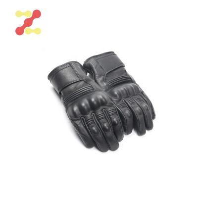 China Easy Pull Out Finger Touch Screen Motorcycle Full Finger PU Gloves Protective Racing Gloves for sale