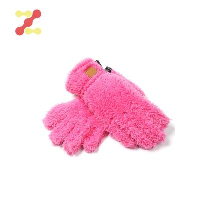 China Glove Is Soft Cute Winter Fur Fur Knitted Gloves For Kids Small Moq Keep Warm Gloves for sale