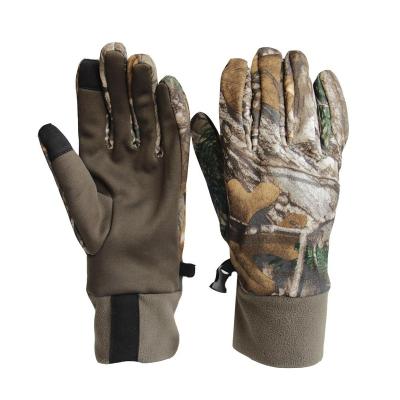 China Outdoor Fleece Unisex Touch Screen Gloves Cycling Gloves Real Tree Fleece Running for sale