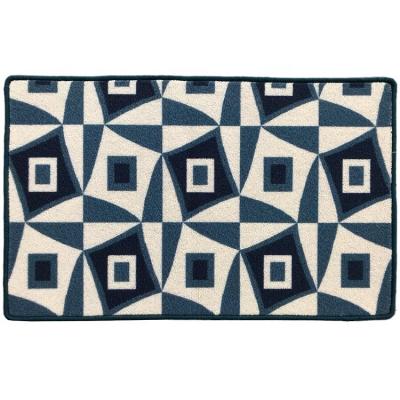 China Best Price Washable High Quality Door Mat Latex Floor Waterproof Without Eaves Mat 50x70 Retain By Navy Blue Color for sale