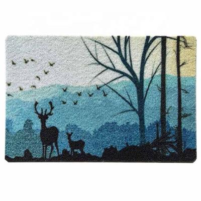 China New Arrival High Quality Hotel Washable Non Slip Logo Custom Entrance Welcome PVC Door Mats For Front Door for sale