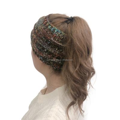 China Keep European and American Women Hot with New Knitted Fleece Color Ponytail Hair Band for sale