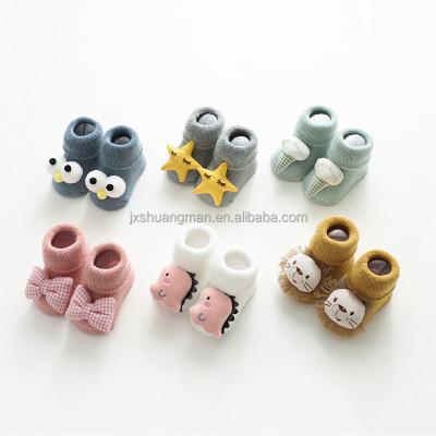 China JOINT Doll Cartoon Stereoscopic Glue Non Slip Baby Floor Socks for sale