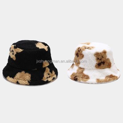 China Autumn And Winter Lovely JOINT Bear Design Thickened Warm Bucket Hat for sale