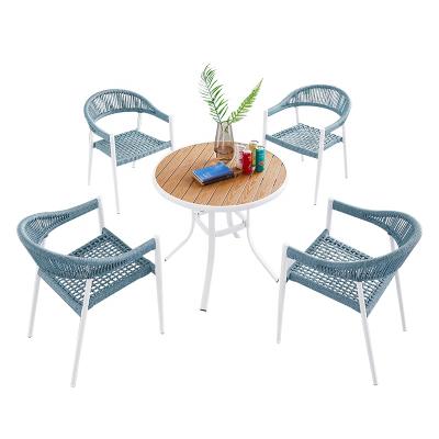 China KD GT961 Outdoor and Indoor Waterproof Aluminum Plastic Wood Round Patio Table for sale