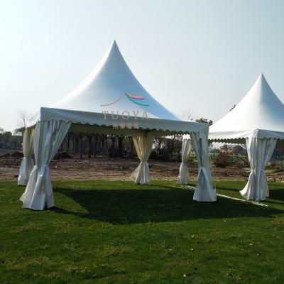 China Fireproof/Snow and Wind Resistant/UV Resistant/Tear Resistant Small Aluminum Show Tent Aluminum Pagoda Tent for Business for sale