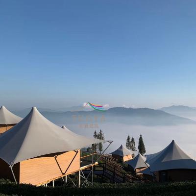 China GLADAN Luxury Soundproof Tent Customized A-peak Shape Square Hotel Tent For Sale for sale