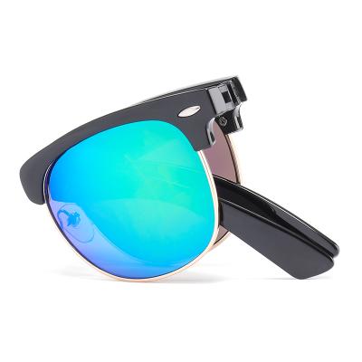 China Fashion Sunglasses Promotional Plastic Cheap Gift Folding Black Sun Glasses Foldable Sun Glasses 2021 for sale