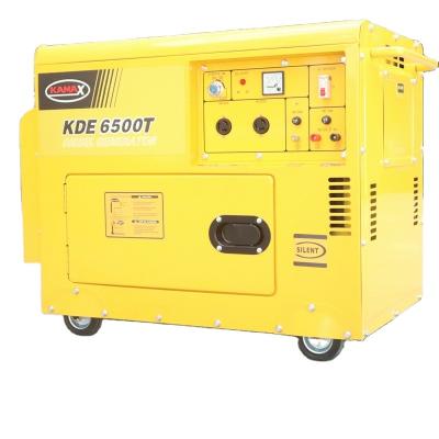 China 5KW portable electric diesel generator KDE6500T for sale