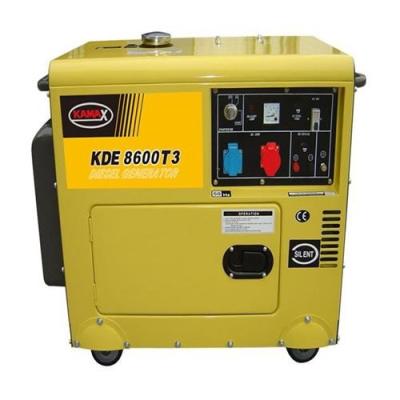 China 5kva small silent type home use single cylinder diesel engine diesel generator KDE6500T for sale