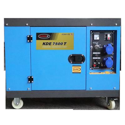 China Home Use 4.5KVA 5KVA Portable Diesel Generator Set Standby Generator KDE6500T for sale