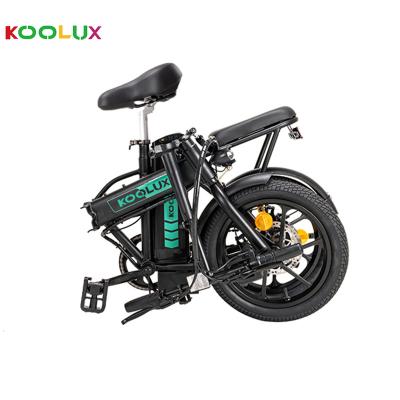 China Custom Logo Steel Easy Shop KOOLUX Mini ebike Folding Electric Bike 16 Inch Tire 45km Range Electric Mini Dirt Bike Adult for sale