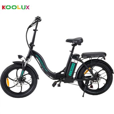 China KOOLUX Aluminum Alloy Mountain 7 Speed ​​Electric Bike 20Inch 250W 36V 25KKM/H Folding Fat Tire EU Warehouse Battery Motorcycle For Adult for sale