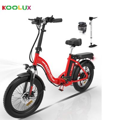 China EU UK Aluminum Electric Bike 750w 48V 14Ah Alloy KOOLUX 20 Inch Shimano 7 Speed ​​Folding e Mountain Bike City Electric Bicycle For Adult for sale