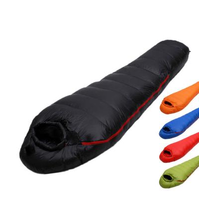 China Outdoor Adult Spliced ​​Mummy Easy Carry Camping Cold-Resistant Goose Down Sleeping Bag for sale