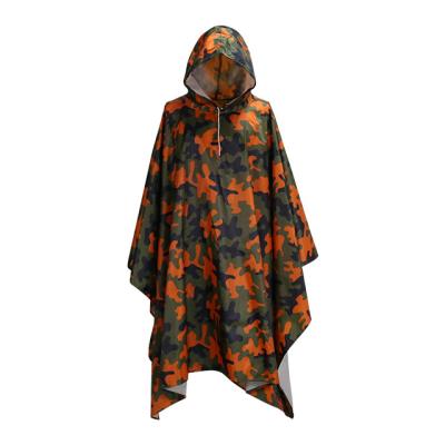 China 2022 Windproof Raincoats Adult Outdoor Hiking Waterproof Camouflage Raincoats Rain Poncho for sale