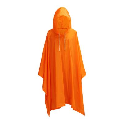 China Hot Selling Heavy Duty Custom Hooded Men Windproof Waterproof Plastic Rain Poncho With Logo 2022 for sale