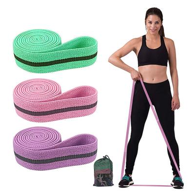 China New High Elasticity Knitted Auxiliary Long Stretch Band Set Yoga Sports Fitness Training Exercise Elastic Band for sale