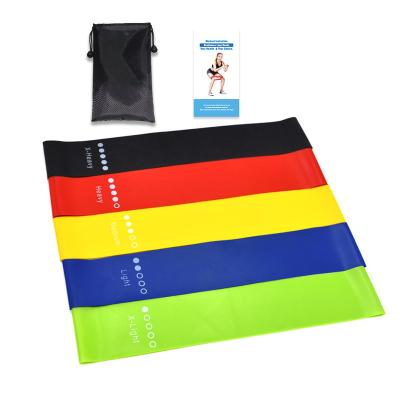 China Custom Mini Yoga Fitness Sports Bands Tension Latex Elasticity Resistance Loop Bands Hip High Strength Training Exercise for sale