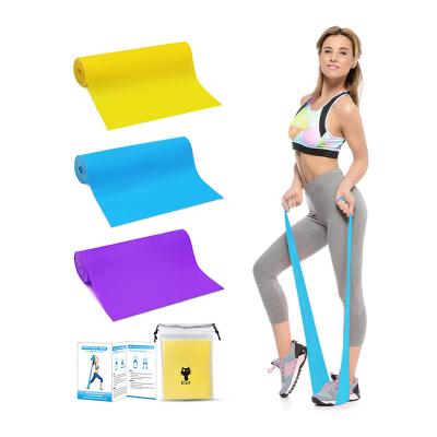 China Custom High Elasticity Fitness Yoga Strength Training Elastic Band Resistance Tube Exercise Bands One Elastic Band Exercise Set for sale