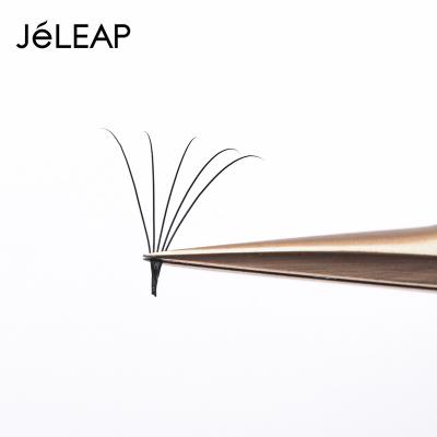 China Long Natural Korean PBT Pre Made Pointed Volume Base Lashes 5D Curl 12mm D Premad Volum Fan Extens Pointed Bottom Eyelash for sale