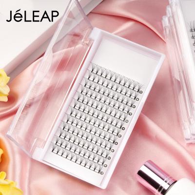 China Wholesale 5D 12mm long natural short rod lashes pre made lashes fans pbt 0.10 volume fan eyelash extension for sale