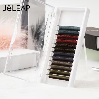 China 0.10 0.15 D Loop 12mm Colored Flat Split Tip Handmade Luxury Fake Korean Material Colored Lick Extensions for sale