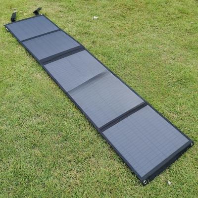 China Bolsa plegable solar de 80W resistente al agua Tejido portátil paneles solares de emergencia en venta