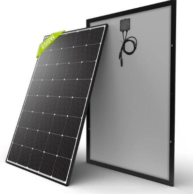 China 15V 250W monokristallijn starre zonnepanelen voor off-grid lithiumbatterijsysteem Te koop