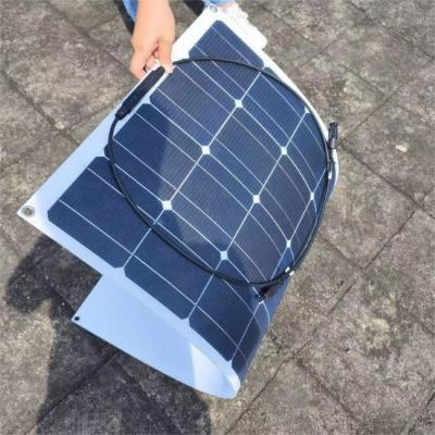 China 100W paneles solares flexibles monocristalinos para acampar panel solar portátil personalizado en venta