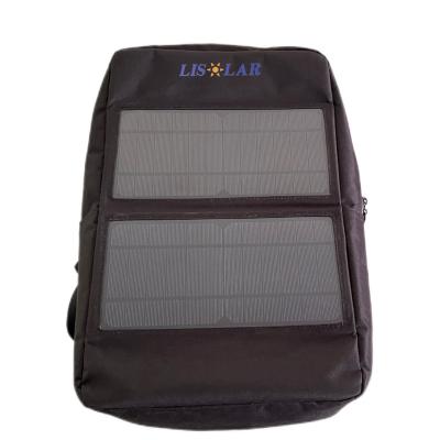 China Waterproof Nylon Lining 60L Solar Panel Backpacks With Dual USB Water Resistant Zipper for sale