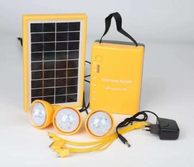 China Sistemas de iluminação solar portáteis para exteriores DC 9V com bateria recarregável de chumbo-ácido à venda