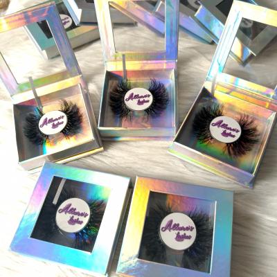 China Big and Beautiful Made Eyes Newest Styles 3D 5D Private Label 25mm Mink Eyelash Customized False Eyelashes Full Strip Lashes for sale