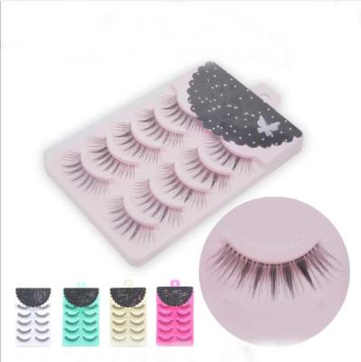 China Big and beautiful made eyes he12318a pure handmade false eyelashes long style cipher eyelashes for sale