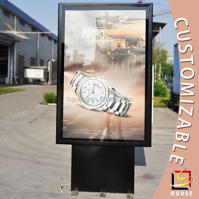 China Aluminum / Stainless Steel Vertical Poster Frame / Iron Led Light Box For Outdoor Advertising for sale