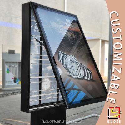 China Special prices waterproof outdoor solar light box photo double sided advertising lightbox signs for sale