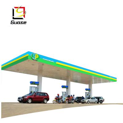 China Gas Station Canopy Metal Roof Structural Covering Gas Station Used Canopy for sale