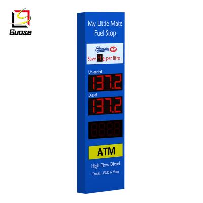 China Structural roofing led price gas station led price sign pylon sign for gas station for sale