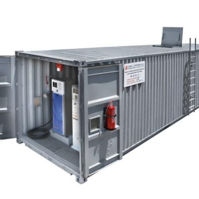 China Easy Fast Portable Diesel Gas Station Double Container Transporation Customizable Mobile Fuel Station for sale