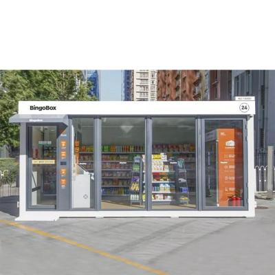 China New Steel Frame Convenience Store Gas Station Retail Store for sale