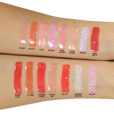 China Brilho Lip Gloss Waterproof Labial High Gloss Liquid Lip Drop Ship Luxury Personalize Cute Vegan Lip Gloss Glitter Private Label Lip Gloss for sale